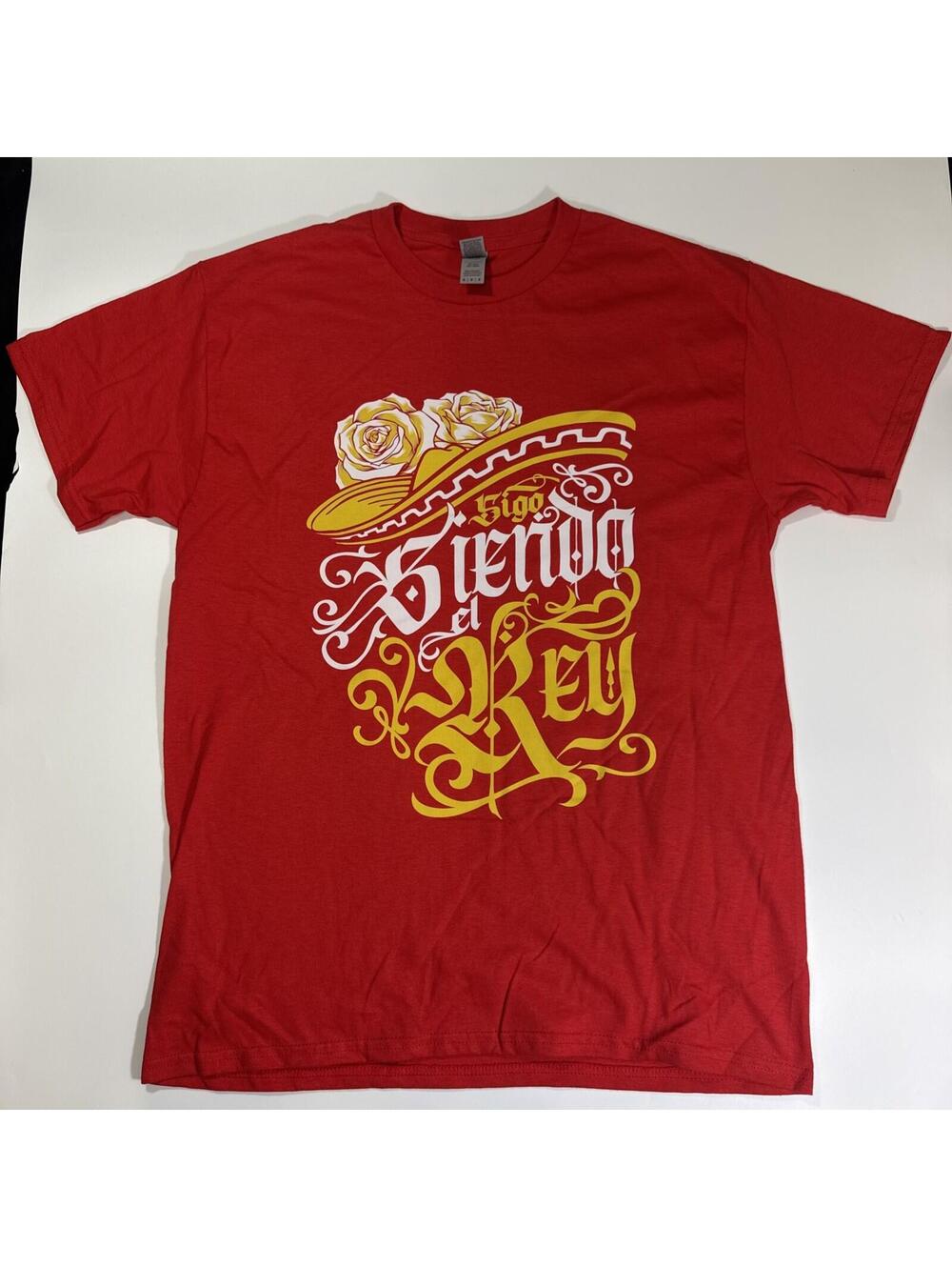Sigo Siendo El Rey Red T-shirt Size Medium Unisex Tee Mexican Culture King